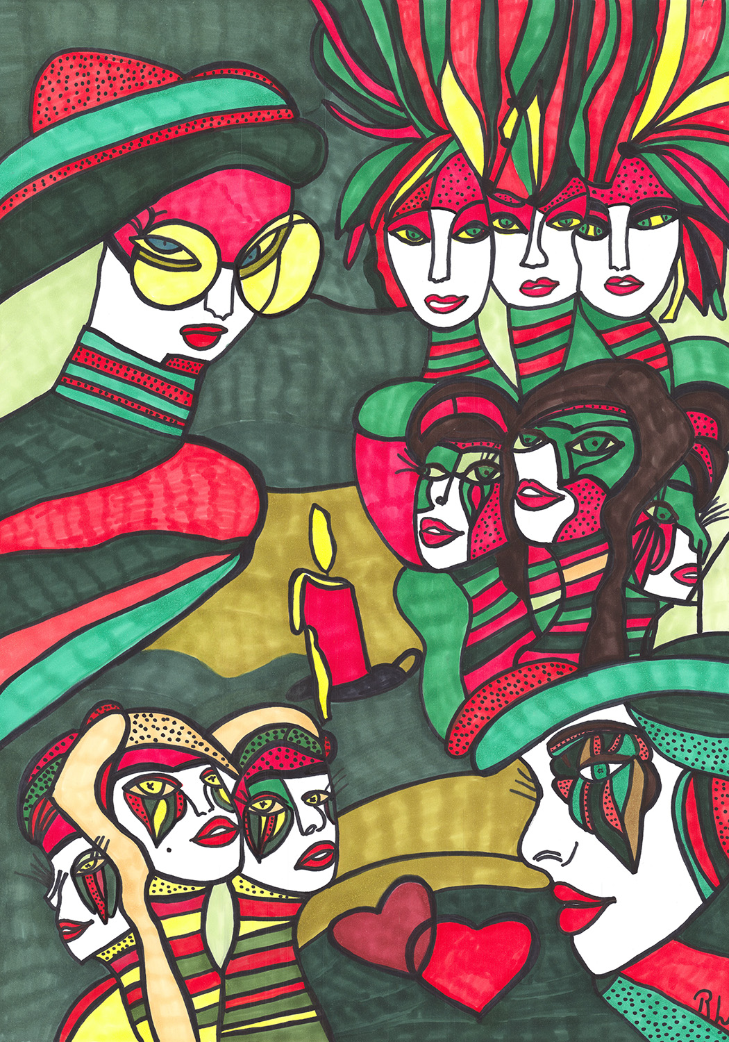 Licht | 2025 | Acryl auf Kunstdruckpapier | 40x60 cm | 540 €